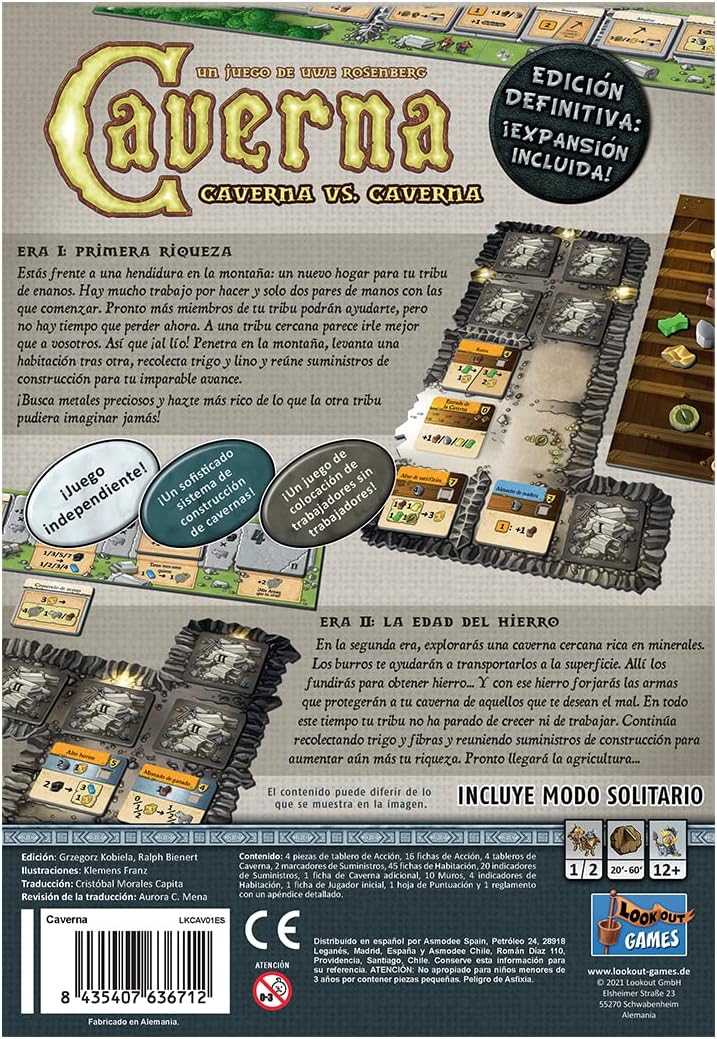 ASMODEE Juego de mesa caverna: Caverna vs caverna pegi 12