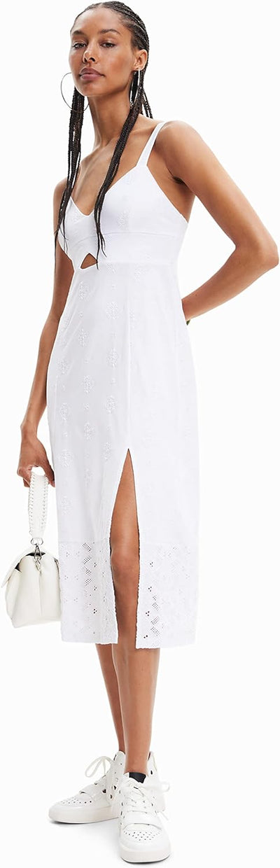 Desigual Damen Dress S Weiss, S Weiss