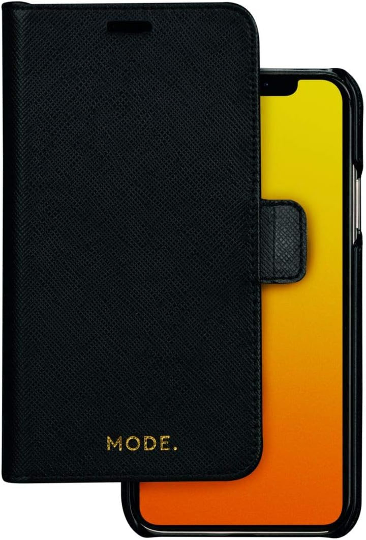 dbramante1928 Echtleder Schutzhülle für Apple iPhone Xr [Modell: New York I Saffiano-Leder I 2in1 Fu