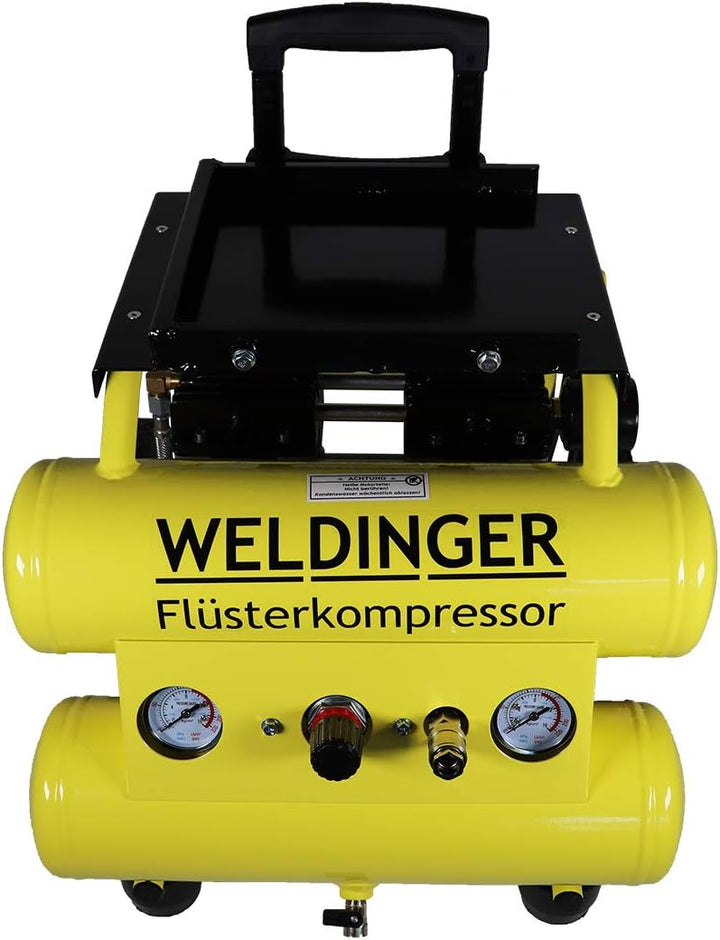 WELDINGER Flüsterkompressor FK 95 pro mobile 750 W 2x5 l Drucktank Servicemobil 5 Jahre Garantie FK