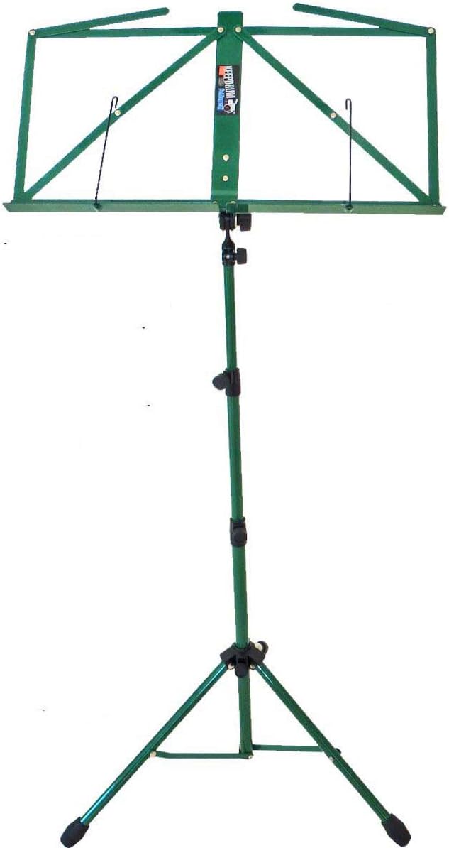 keepdrum MUS3 GR Notenständer Grün mit Tasche, Grün