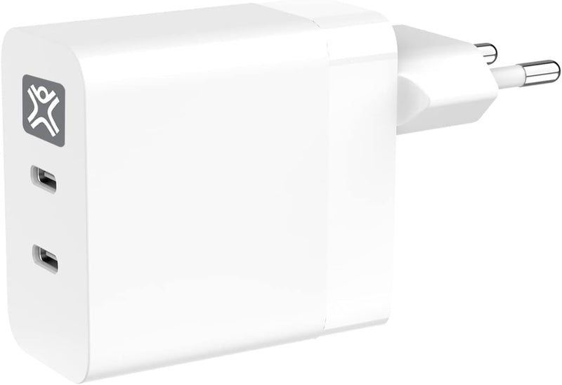 XtremeMac Premium USB-C Ladegerät 65W, USB C Netzteil 2-Port Schnellladegerät PD Charger 60W - kompa