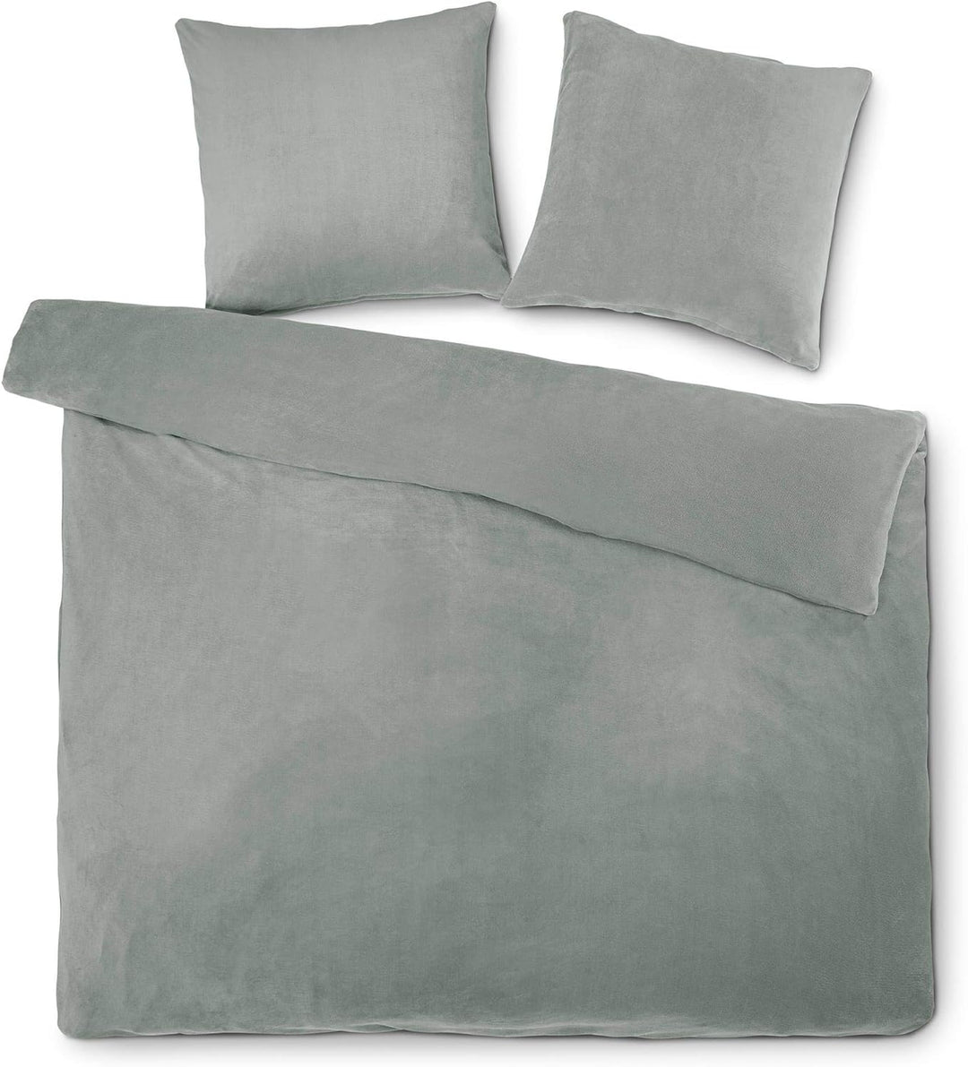 aqua-textil Feelwell Bettwäsche 200 x 200 cm 3teilig Coral Fleece Bettbezug Mikrofaser Thermo Flausc