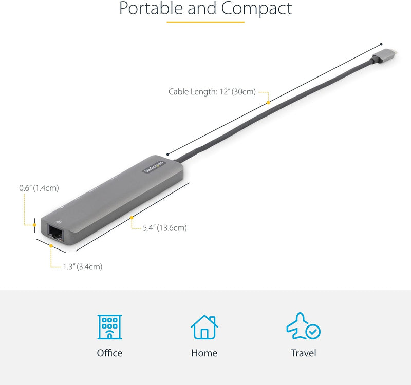 StarTech.com USB-C Multiport Adapter - USB-C auf 4K 60Hz HDMI 2.0, 100W Power Delivery Pass-Through,