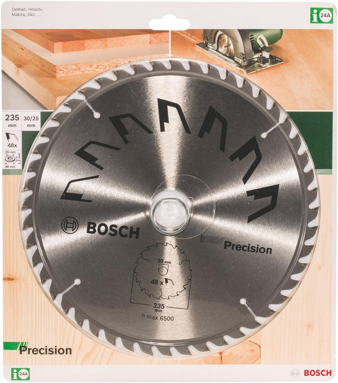 Bosch 2609256877 DIY Kreissägeblatt Precision 235 x 2 x 30/25,Z48, Z48