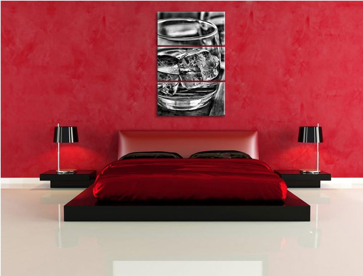 Pixxprint Goldgelber Whisky als Leinwandbild/Grösse: 3 Teilig (120x80 cm) cm/Wandbild/Kunstdruck/fer