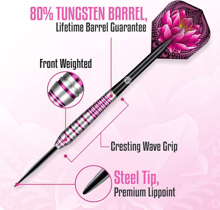 Shot! Zen Zuji Steel Tip Dart Set 80% Wolfram Pro Wurfpfeile Steel Tip Set Professional - Made in Ne