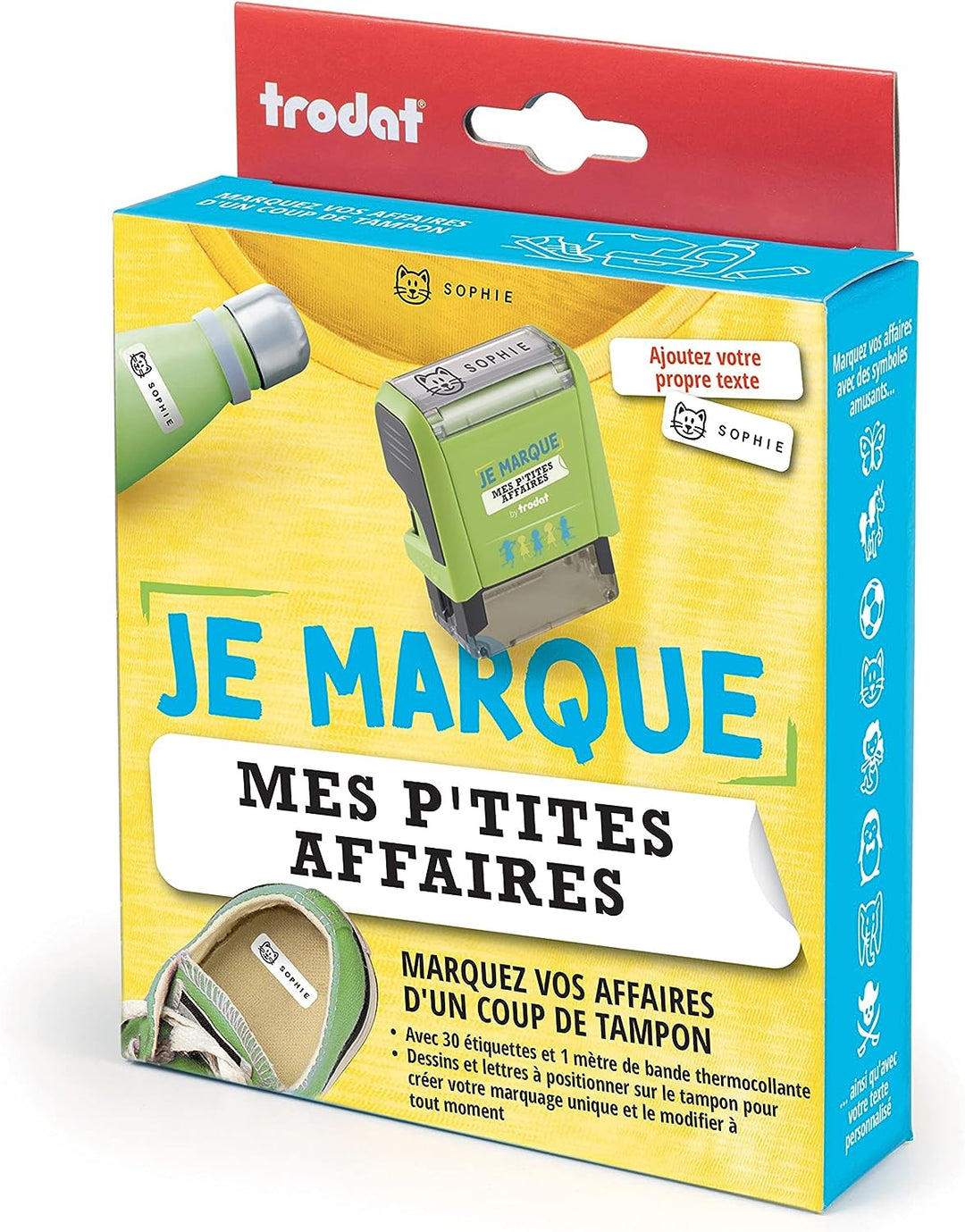 Stempel Trodat" Je mark mes P'tites Affaires" – markieren Sie die Sachen Ihrer Kinder mit einem komp