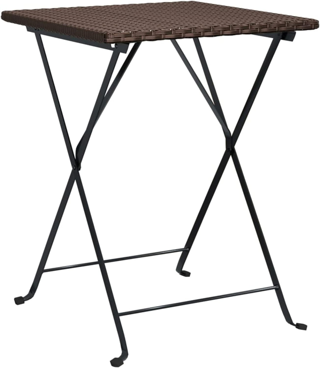 Yolola 3tlg Balkonmöbel Terrassenmöbel Bistro Set 2X Bistrostuhl Klappbar Poly Rattan + Bistrotisch