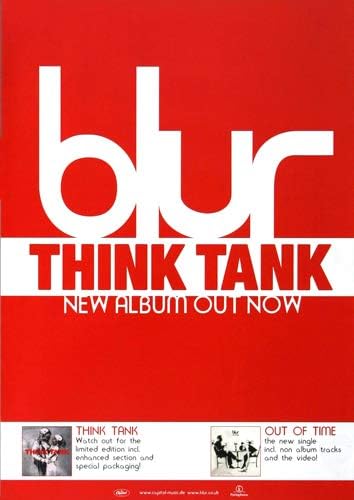 Blur - Think Tank, 2003 » Konzertplakat/Premium Poster | Live Konzert Veranstaltung | DIN A1 «