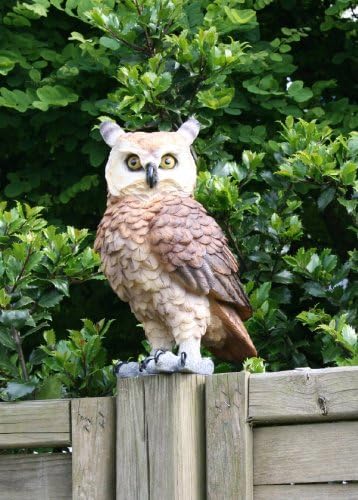 colourliving Dekofigur Eule Uhu Greifvogel Gartenfigur Tierfigur Gartendekoration Vogeldeko