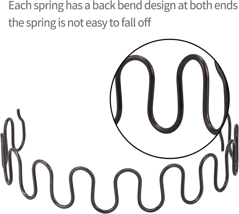Carkio Ersatz-Federn für Sofa, 4 Stück, 31in (78.74 cm) Feder mit 16 Stück S-Clips, 4,0 Draht-Durchm