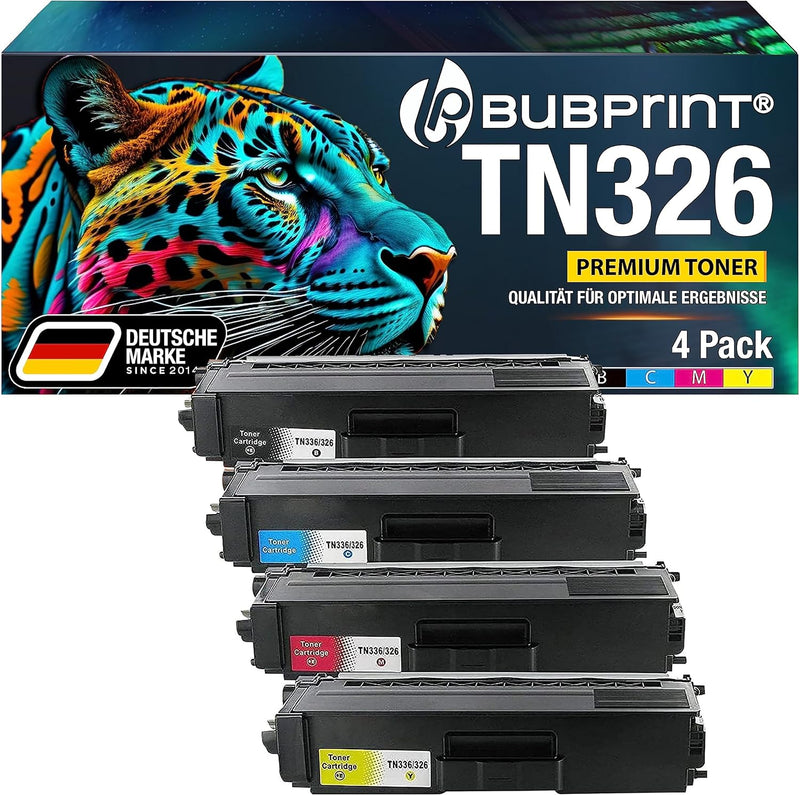 4 Toner kompatibel als Ersatz für Brother TN-326 TN-326BK TN-326C TN-326M TN-326Y für DCP-L8400CDN D