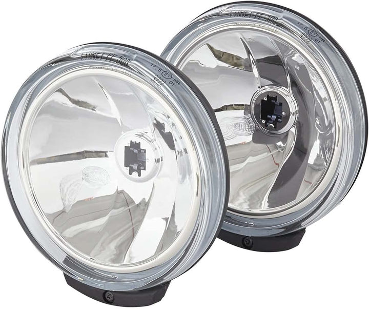 HELLA - FF/Halogen-Fernscheinwerfersatz - Comet FF 500 - 12V - rund - Anbau - glasklare Streuscheibe