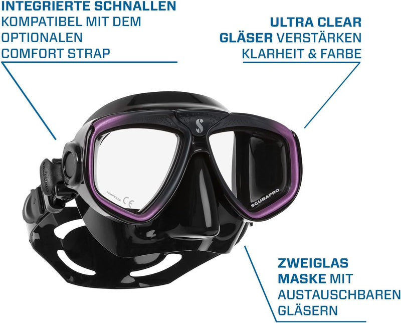 SCUBAPRO Zoom EVO Tauchmaske schwarz/lila, schwarz/lila