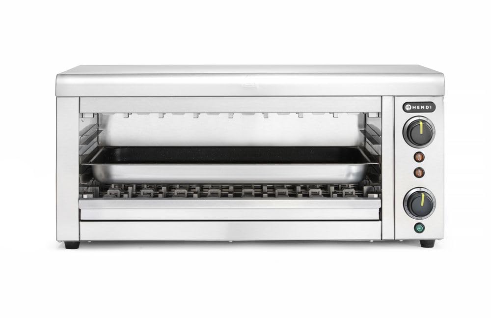 HENDI Salamander mit Quarz-Infrarotheizelement, Elektrogrill, Elektro-lift, Entspricht IPX3 Norm, 3