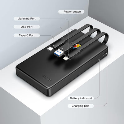 iDiskk 2 TB (2000 GB) Externe Lightning-iPhone-Festplatte, MFi-Zertifiziert, 3-in-1 mit 3 integriert