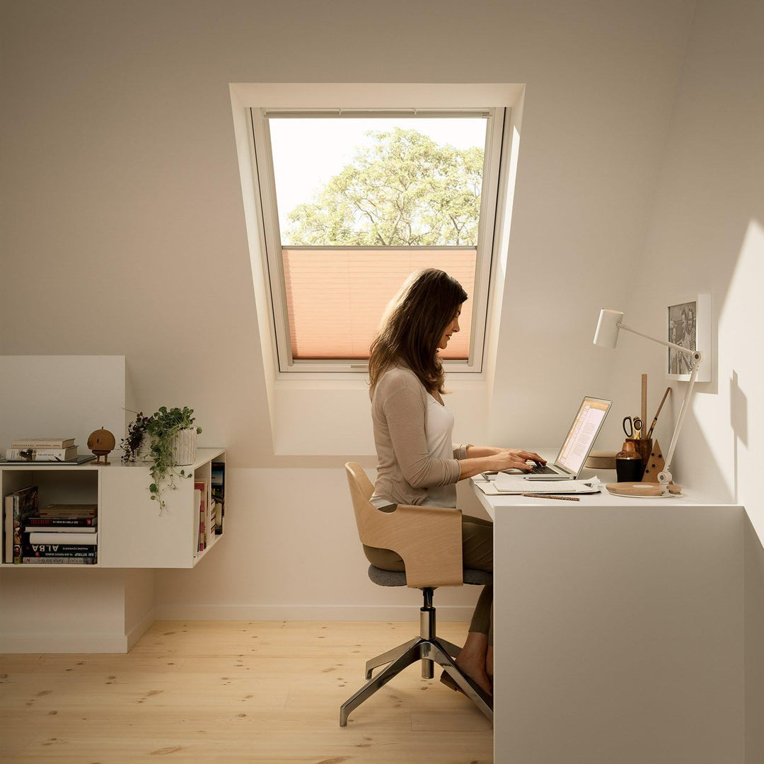 VELUX Original Plissee (FHL), Y85, Uni Weiss