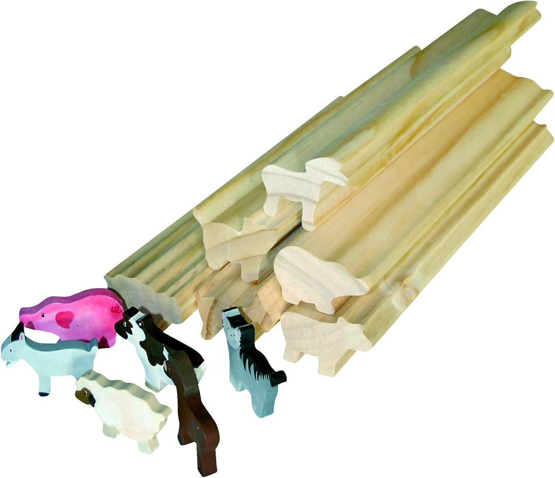 Eduplay 210047 Profilholz Bauernhoftiere, 6er Set