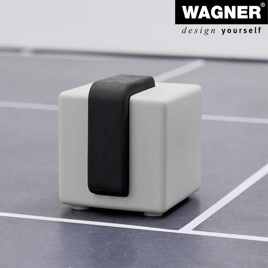 WAGNER Bodentürstopper BETON CUBE BIG - 65 x 60 x 65 mm, aus Beton, grau, Anschlag aus thermoplastis