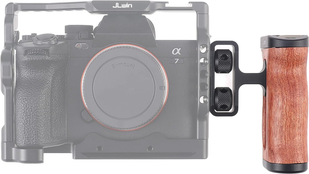 Hersmay Universal Wooden Mini Side Handle Seitengriff (1/4"-20 Schrauben) für Kamerakäfig Handgriff