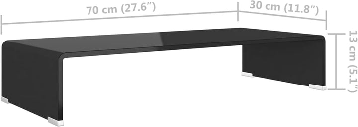 Susany TV-Tisch/Bildschirmerhöhung TV-Schrank Glaskonstruktion Glasschrank TV-Konsole TV-Tisch Bilds