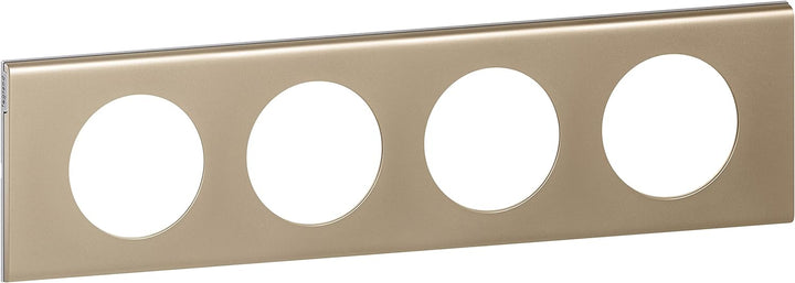 Legrand - Deckplatte Céliane – Material Nickel, Velours – 4 Positionen, Nickel