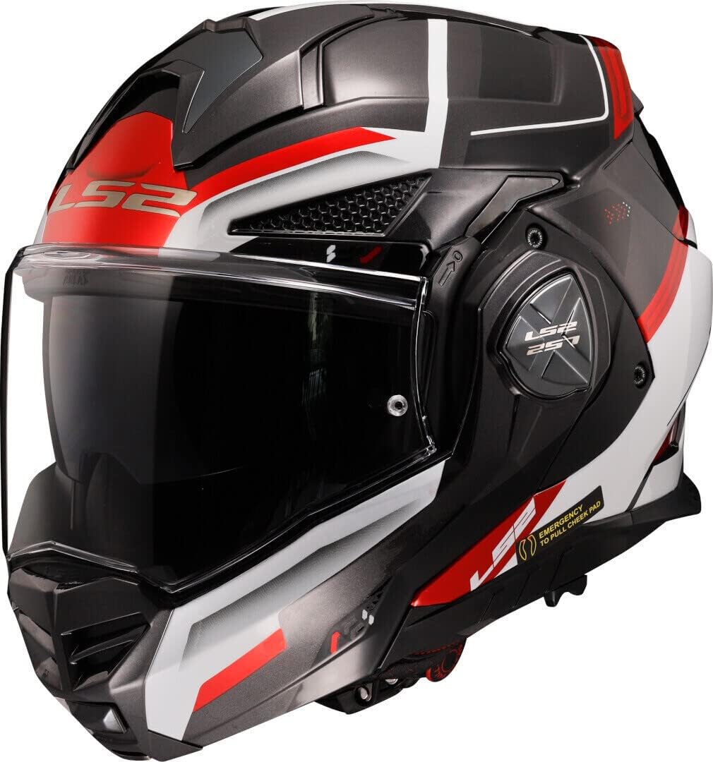 LS2, klapphelme motorrad ADVANT X Spectrum black white red, XL XL black white red, XL black white re
