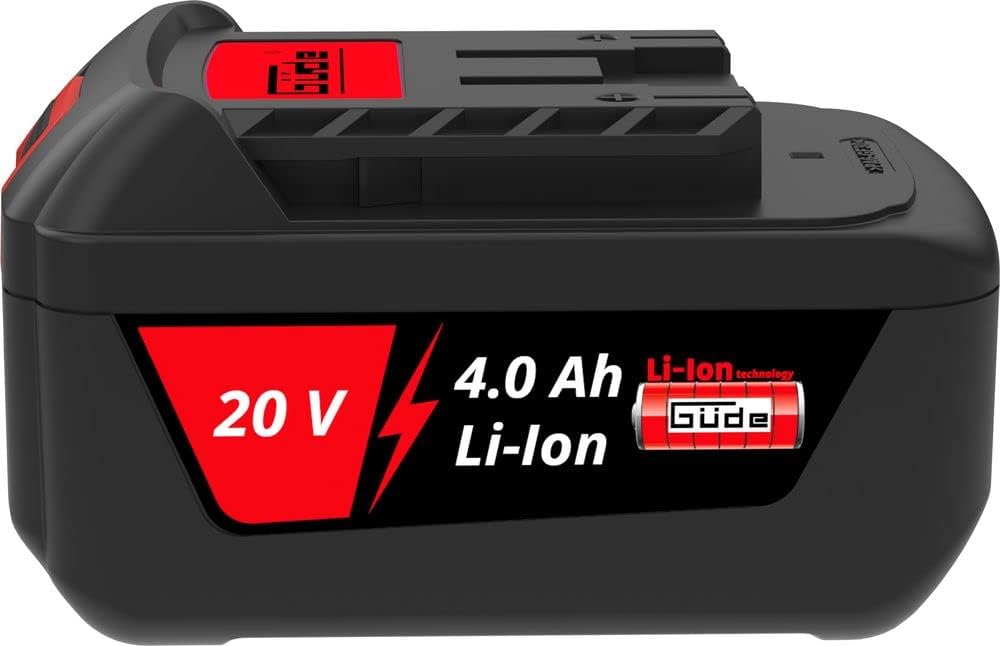 Güde Akkupack AP 20-40.1 (Li-Ionen Akku 20 V, 4 Ah, 80 Wh, Ladezustandsanzeige, passend für Akku Ras