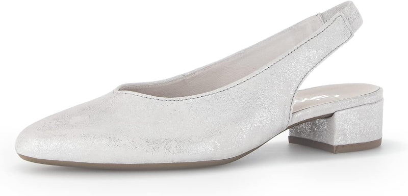 Gabor Damen Slingpumps, Frauen Absatzschuhe 38 EU Weiss Ice, 38 EU Weiss Ice