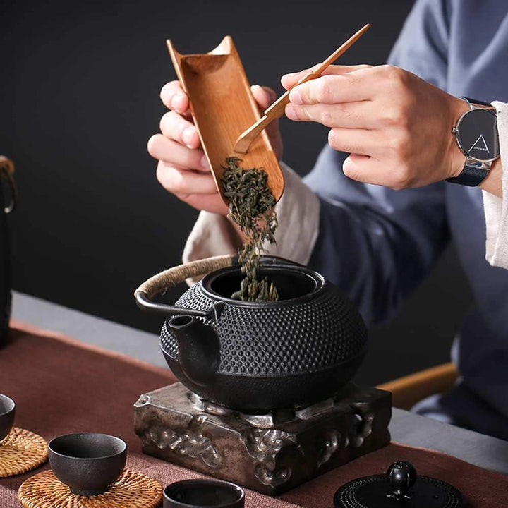 Webao Japanische Teekanne Gusseisen mit Edelstahl Teesieb Teekessel für Losen Tee 0.8L 800ml Sterne