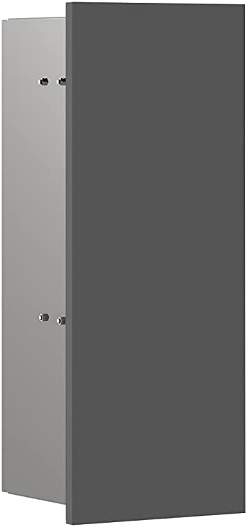 Emco Asis Pure Unterputz-Toilettenbürstengarnitur-Modul, Badezimmerschrank mit Toilettenbürste, Hoch