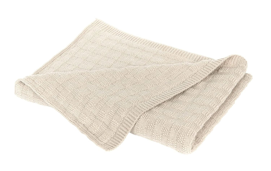SIGIKID 39368 Strickdecke Hygge Babystrick Mädchen und Jungen Baby-Decke empfohlen ab Geburt taupe/b