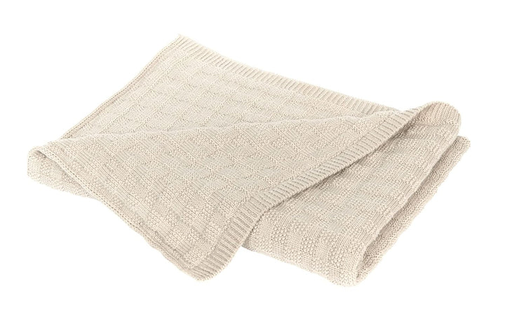 SIGIKID 39368 Strickdecke Hygge Babystrick Mädchen und Jungen Baby-Decke empfohlen ab Geburt taupe/b