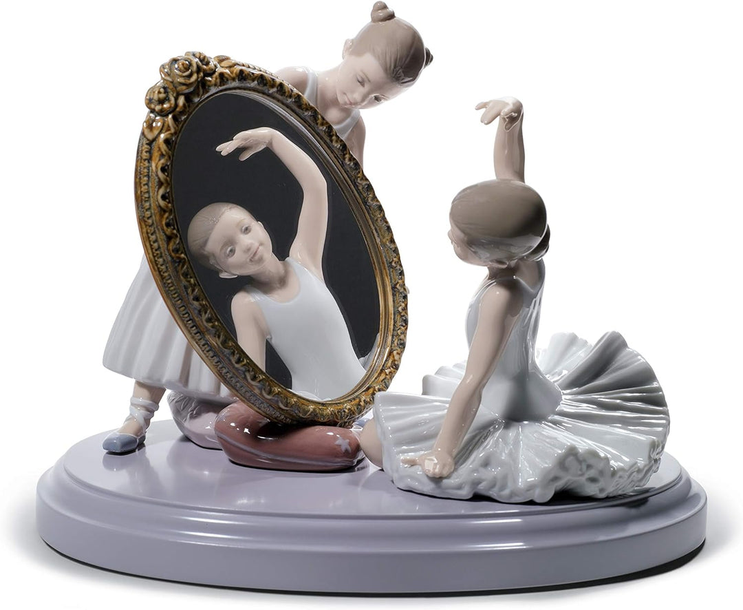 LLADRÓ Ballettmädchen-Figur Meine Perfekte Pose. Ballerina. Porzellan.