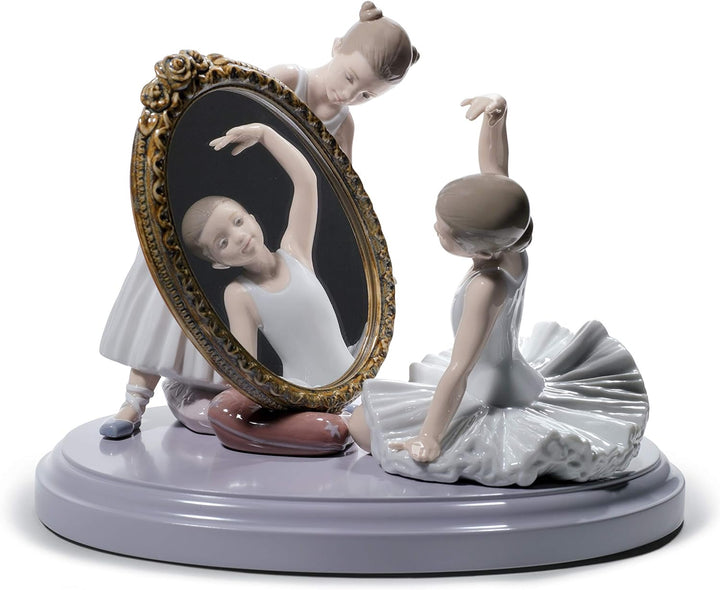 LLADRÓ Ballettmädchen-Figur Meine Perfekte Pose. Ballerina. Porzellan.