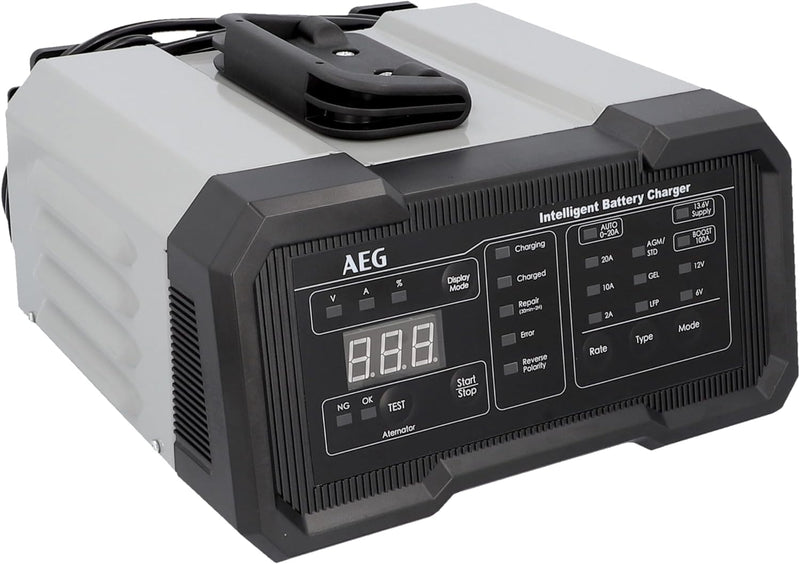 AEG Batterieladegerät CW20 lädt alle 6 V und 12 V Batterien, umfangreicher Sicherungsschutz, mit Lad