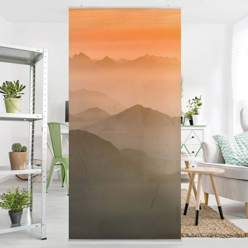 Bilderwelten Raumteiler Blick von der Zugspitze 250x120cm ohne Halterung 250x120cm without hanger, 2