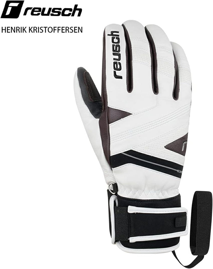 Reusch Damen X extra Warmer, wasserdichter und atmungsaktiver Skihandschuh 8 EU Blanc, 8 EU Blanc