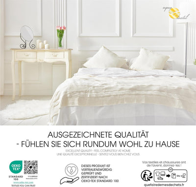 aqua-textil Soft Touch Ganzjahres Bettdecke 220 x 260 cm Steppdecke ca 2170g Füllung atmungsaktiv De