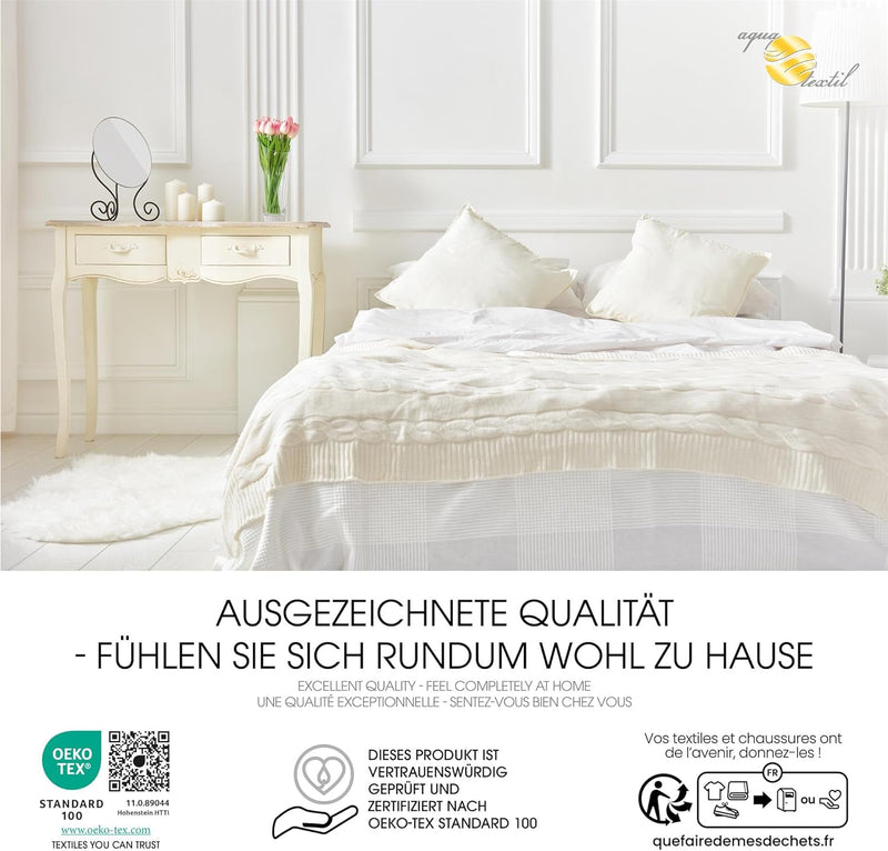 aqua-textil Soft Touch Ganzjahres Bettdecke 220 x 260 cm Steppdecke ca 2170g Füllung atmungsaktiv De