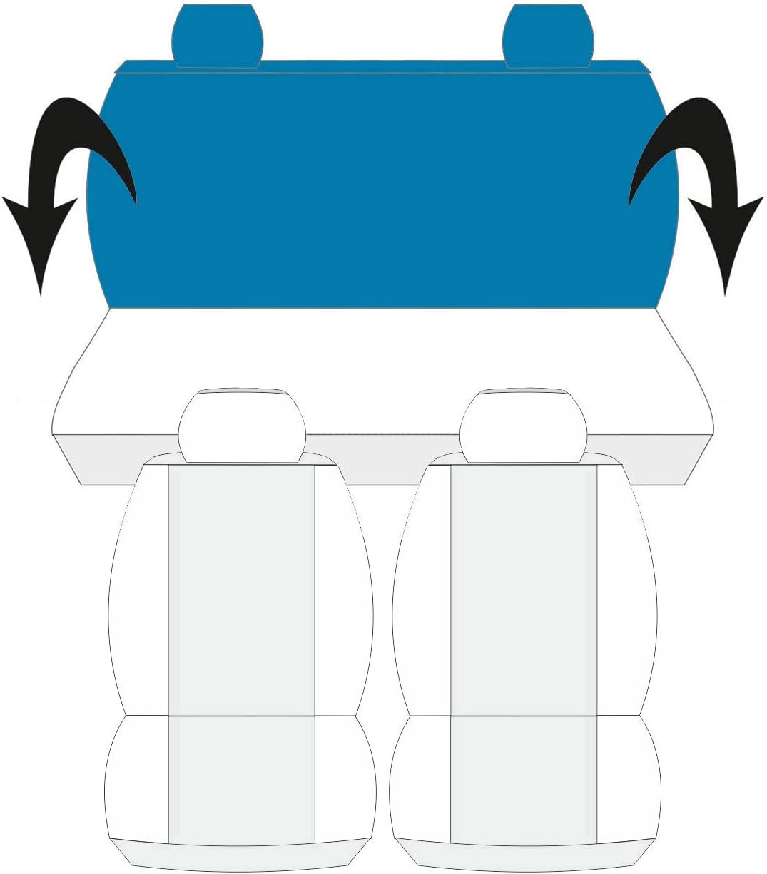 Lupex Shop 500_Hybrid - Autositzbezüge kompatibel 500 Hybrid 2021 | Set Sitzbezüge vorne und hinten
