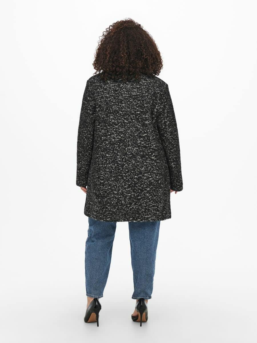 ONLY Carmakoma CARNEWSOPHIA WOOL COAT CC OTW, kombi(blackwhitemelange (177911003)), Gr. M