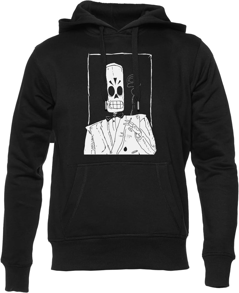 Grim Unisex Hoodie Herren Damen Schwarz Lange Ärmel Kapuzenpulli Men&