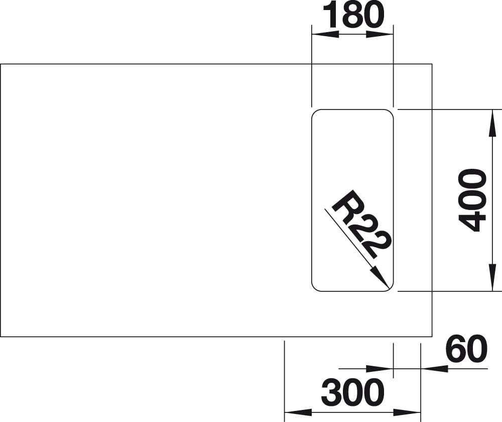 BLANCO ANDANO 180-U | Edelstahl | Einbauart: Unterbau | ohne Ablauffernbedienung, ohne Zubehör | 30e