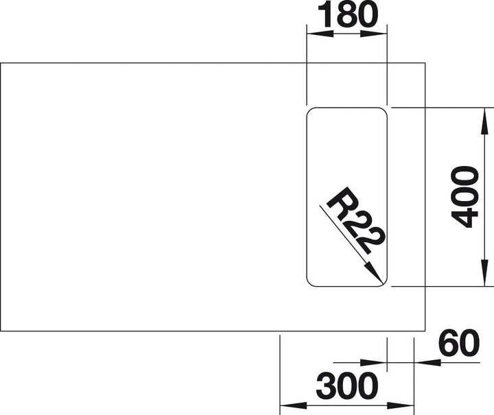 BLANCO ANDANO 180-U | Edelstahl | Einbauart: Unterbau | ohne Ablauffernbedienung, ohne Zubehör | 30e