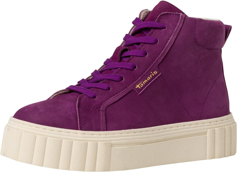 Tamaris Damen High-Top Sneaker, Frauen Halbschuhe,Wechselfussbett 39 EU Purple, 39 EU Purple