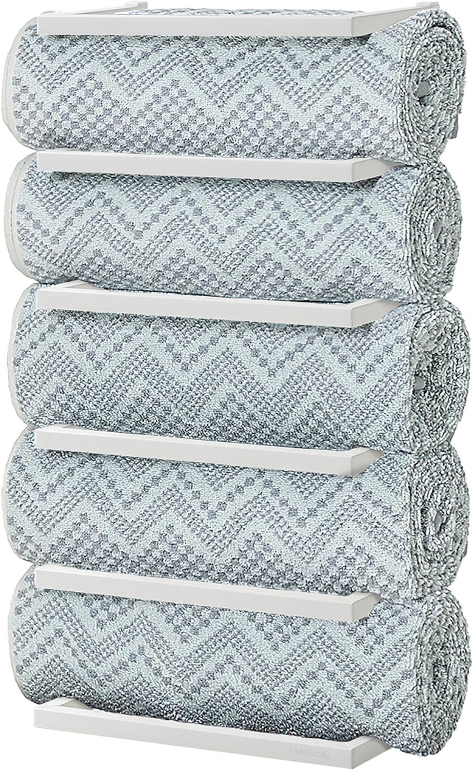 Sealskin Carré Handtuchhalter 5-fach, Handtuchreck zur Aufbewahrung von bis zu 5 Handtüchern, ideal
