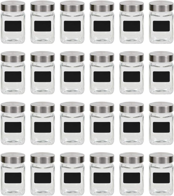 Festnight 24er Set Vorratsgläser mit Aufkleber Marmeladenglas Einmachglas Einweckglas mit Deckel 300