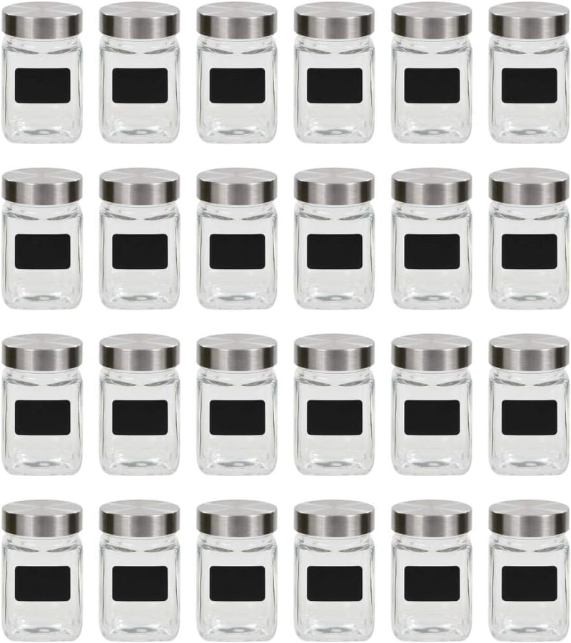 Festnight 24er Set Vorratsgläser mit Aufkleber Marmeladenglas Einmachglas Einweckglas mit Deckel 300